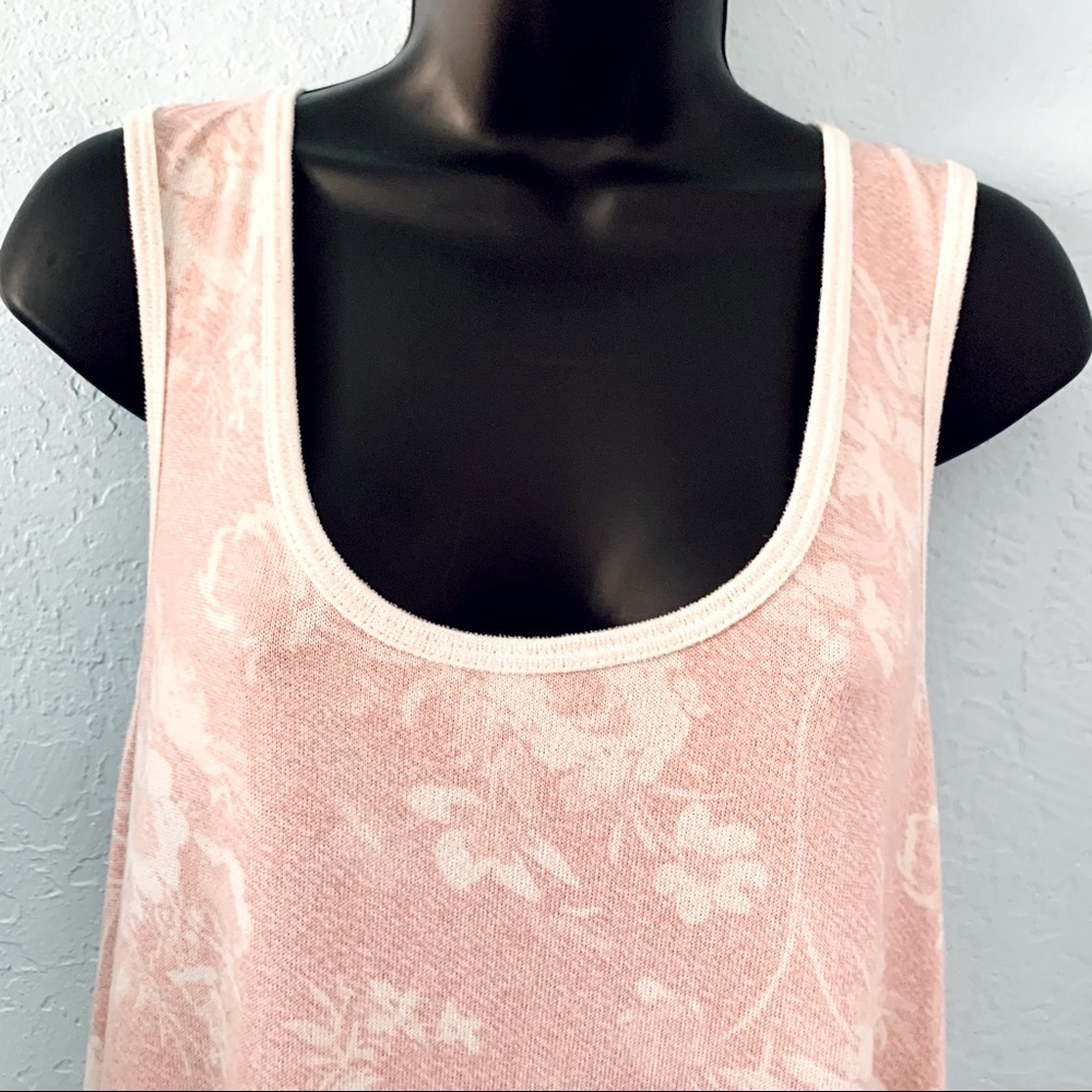 Lucky Brand Pink & White Floral Tank Top Size XL - Picture 3 of 12